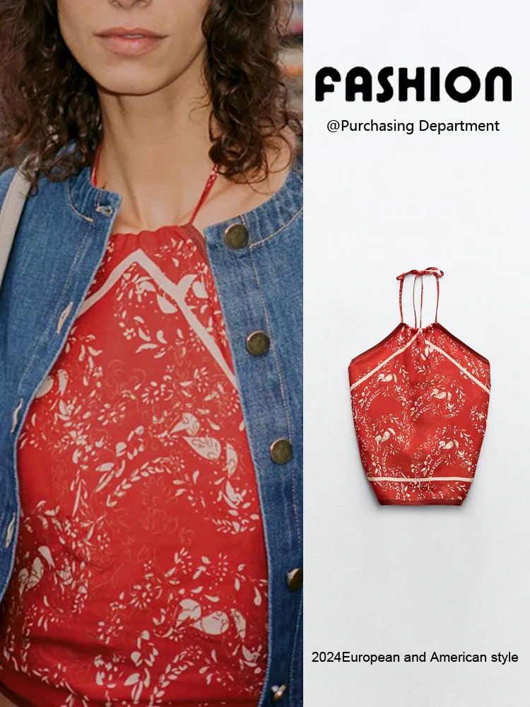 Sexy Bal Bedrucktes Crop Top Damen Sommer Neuankömmling ter Ne Weste Strapl Neline Pendeln Sle 00 % anderes Material