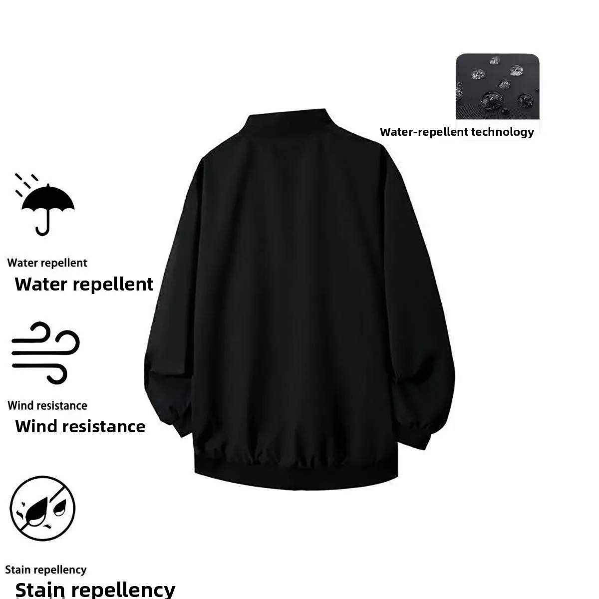 جاكيت رياضي أمريكي الطراز للجنسين لفصلي الربيع والخريف، فضفاض وعملي، مناسب للأزواج، بقصة قياسية وأكمام طويلة وسحاب #1