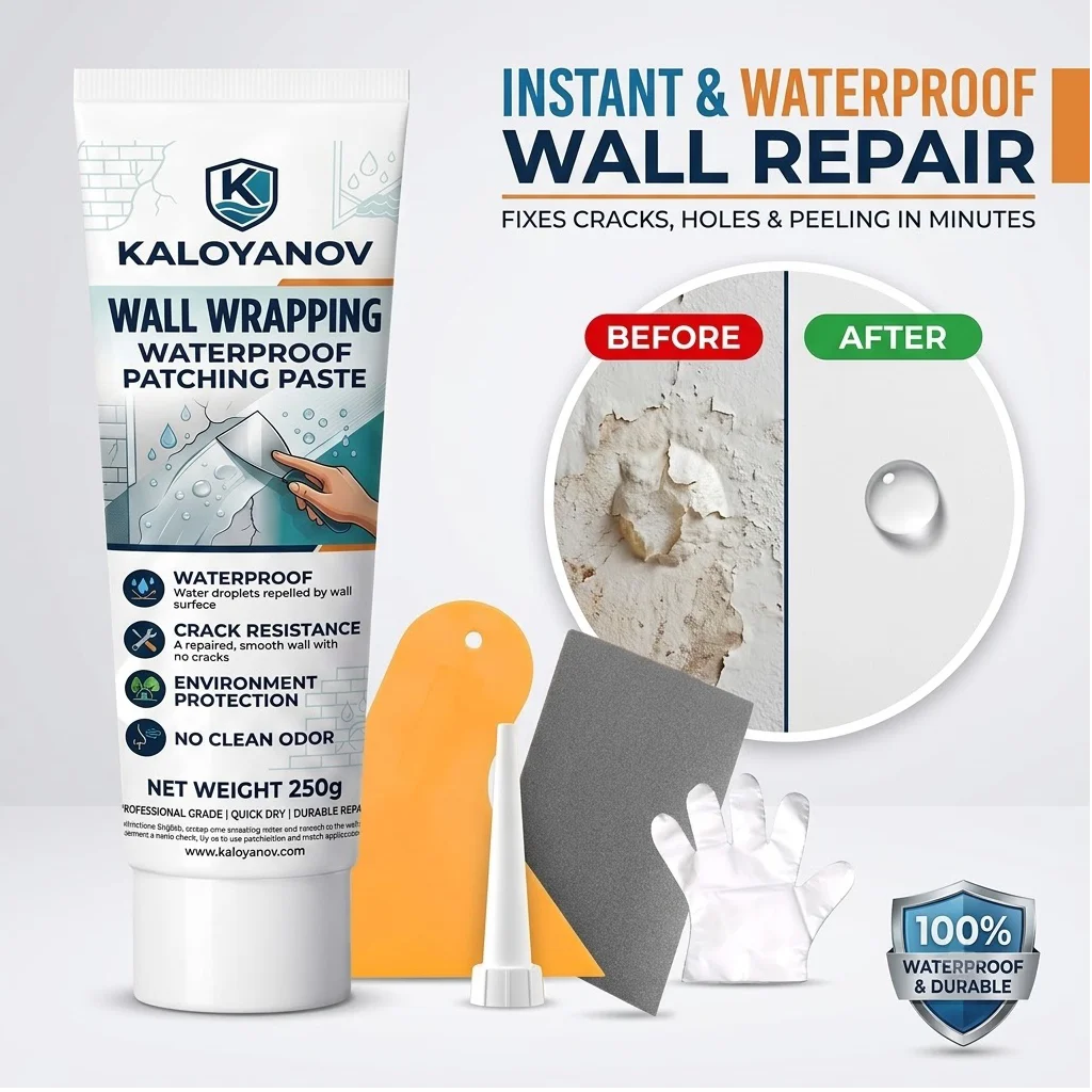KALOYANOV Wall Repair Paste Anti-Blister Waterproof Peeling Cracks Filler Household Mildewproof Quick Drying Spackle Cream