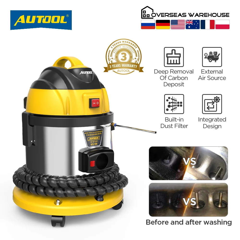 AUTOOL HTS558 Car Engine Carbon Deposition Cleaner Intake Pipe Valve Cleaning Machine Decarbonizing Automotive Decarbon Wash