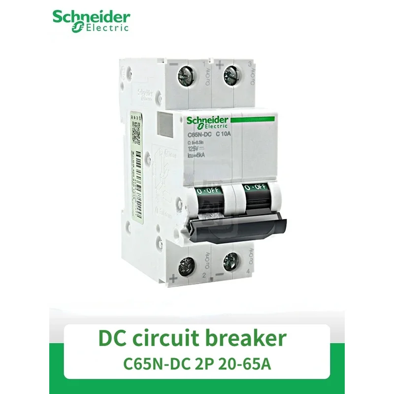 

Schneider Electric C65N-DC MCB Multi 9 A9 Air switch 2P DC Miniature Circuit Breaker C 20A 25A 32A 40A 50A 63A