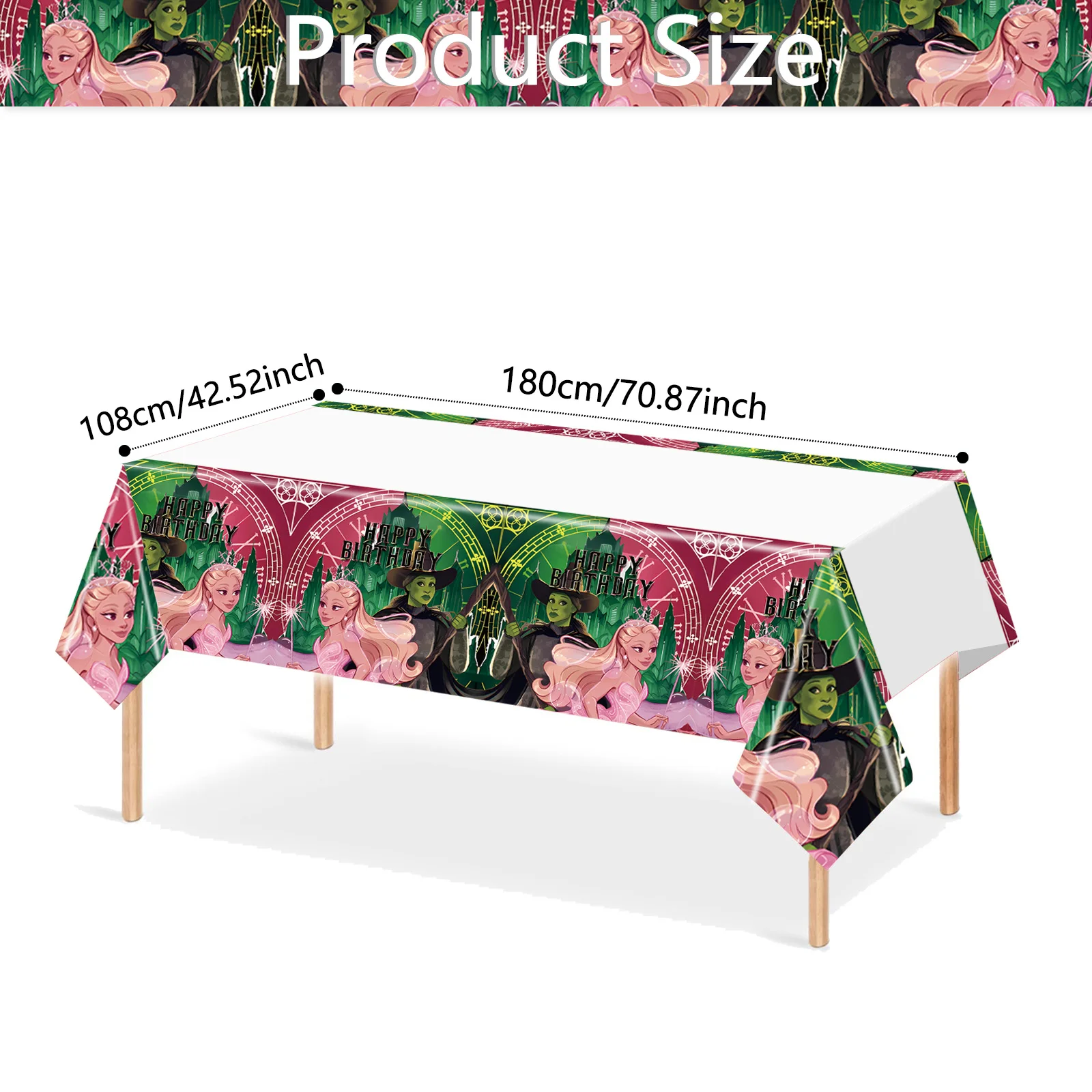مفرش المائدة الشريرة لحفلة عيد الميلاد الكرتونية الساحرة السحرية المتاح الديكور مفرش المائدة الطفل الاطفال لصالح لعبة مجموعة لوازم الحفلات