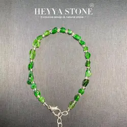 HEYYA STONE Natural Diopside Bracelet Energy Healing Fine Jewelry Stone Gemstone Classic Style Cure Yoga Relief