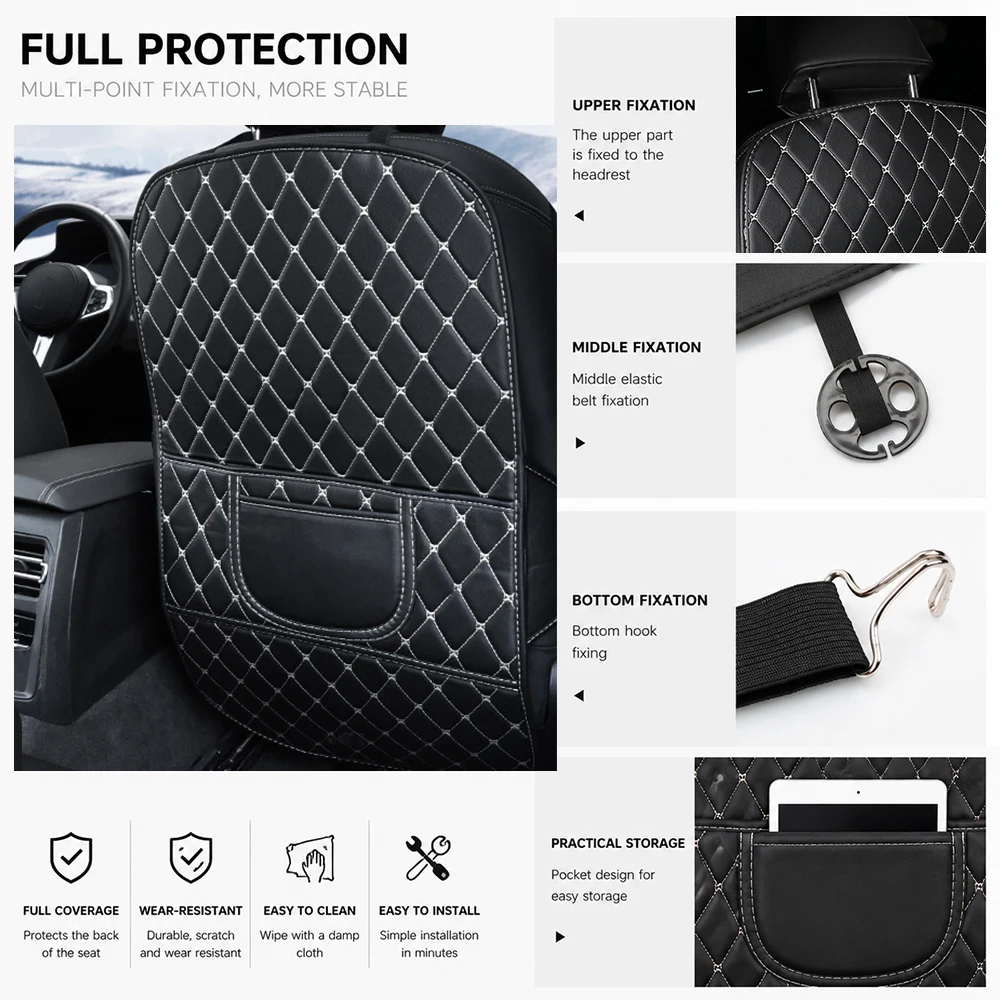 Seat Cover Guard For Seat Leon III Mk3 3 SC 5F5 2013-2020 Backseat Protector Anti-Scratch Rear Seat Protector Auto Interior view 3