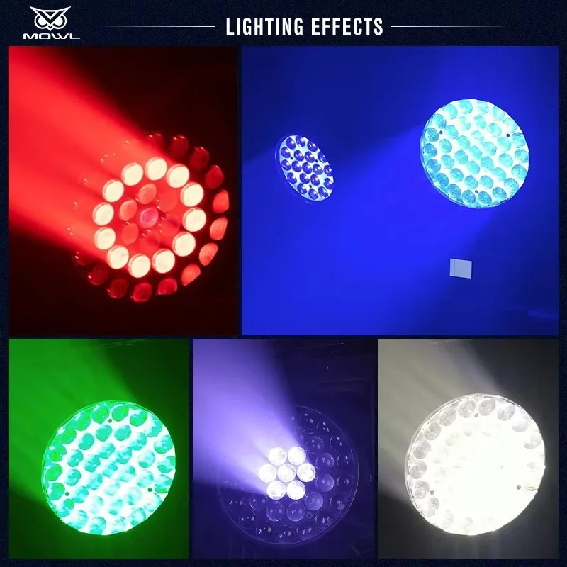 37x15W 4in1 RGBW LED Wash Moving Head Projection Light DMX Zoom Strobe Effect for DJ Bar Disco Club Stage Shows view 3