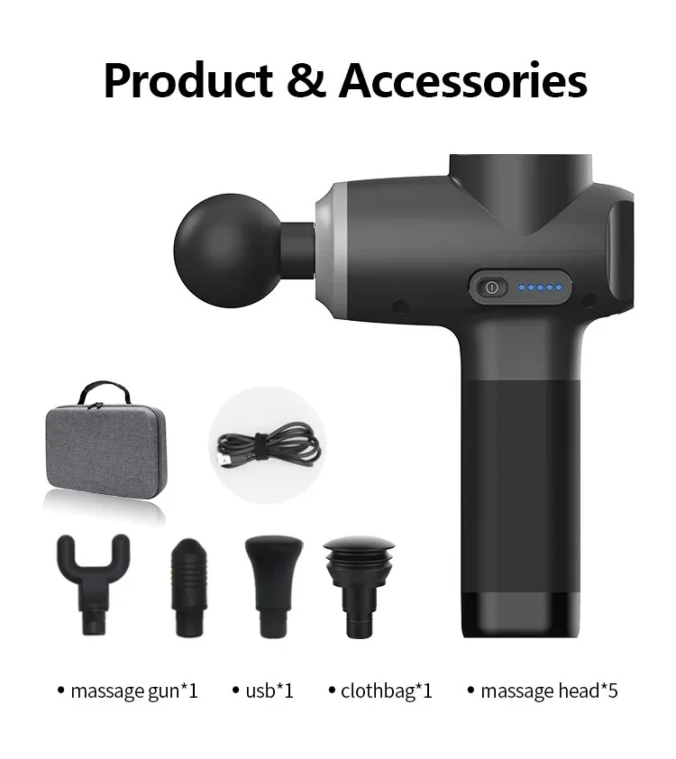 Percussion Vibrating Body Facial Muscle Massage Gun Professional Heat and Cold Percussion Mini Massage Gun Deep Tissue view 6