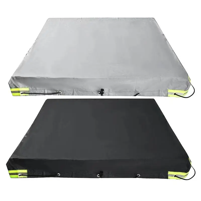 Trailer Tarp 420D Oxford Waterproof Travel Trailer RV Cover Windproof Trailer Flat Tarpaulin For Vehicles Transport Trailers