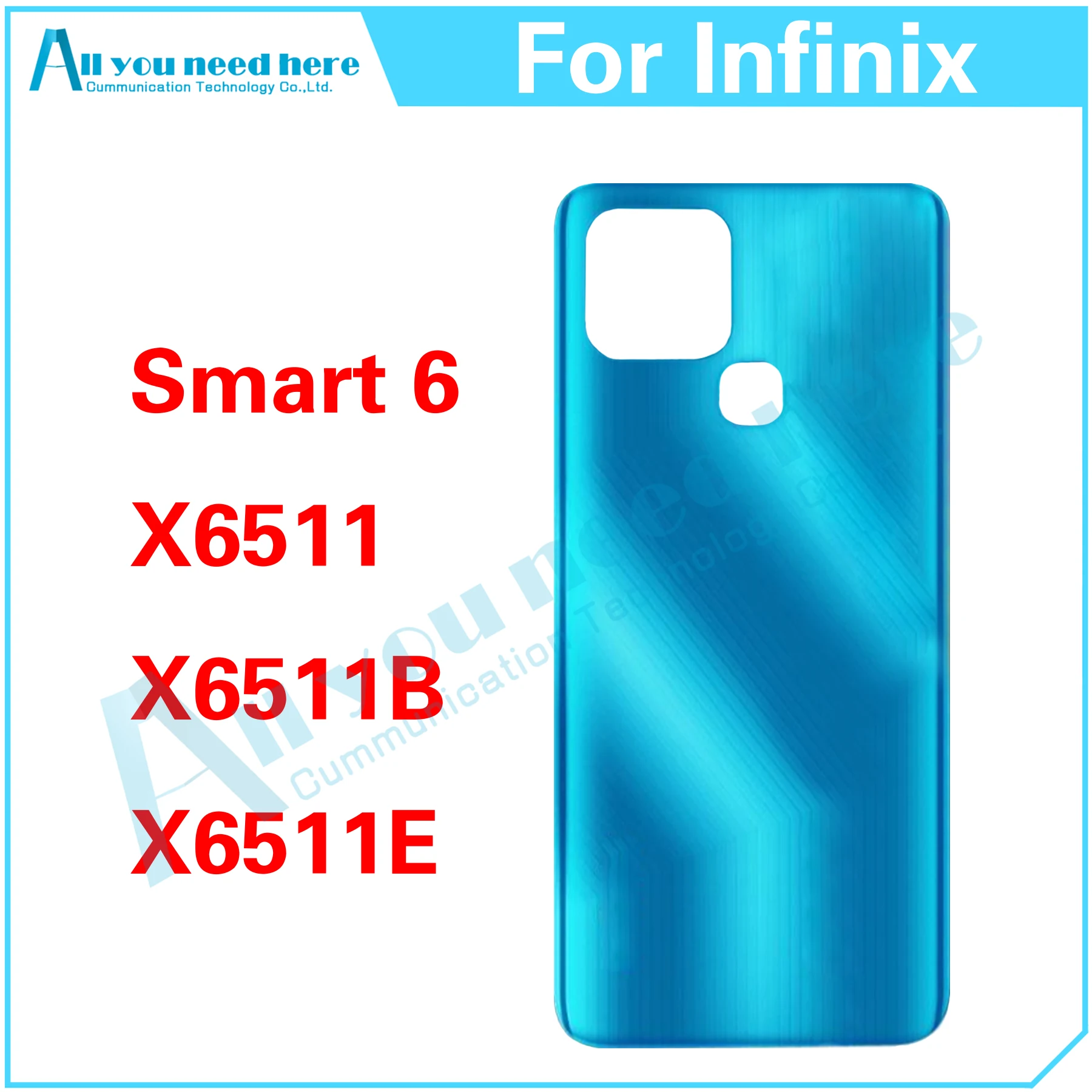 

10PCS For Infinix Smart 6 X6511 X6511B X6511E Smart6 Rear Case Battery Back Cover Door Housing Repair Parts Replacement