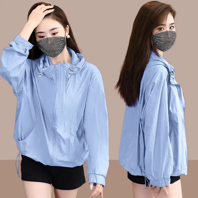 

2024 New Short Sun-Protective Clothing Jacket Ladies Breathable High-Quality Sunscreen Coat Summer Light Outerwear women's Tops