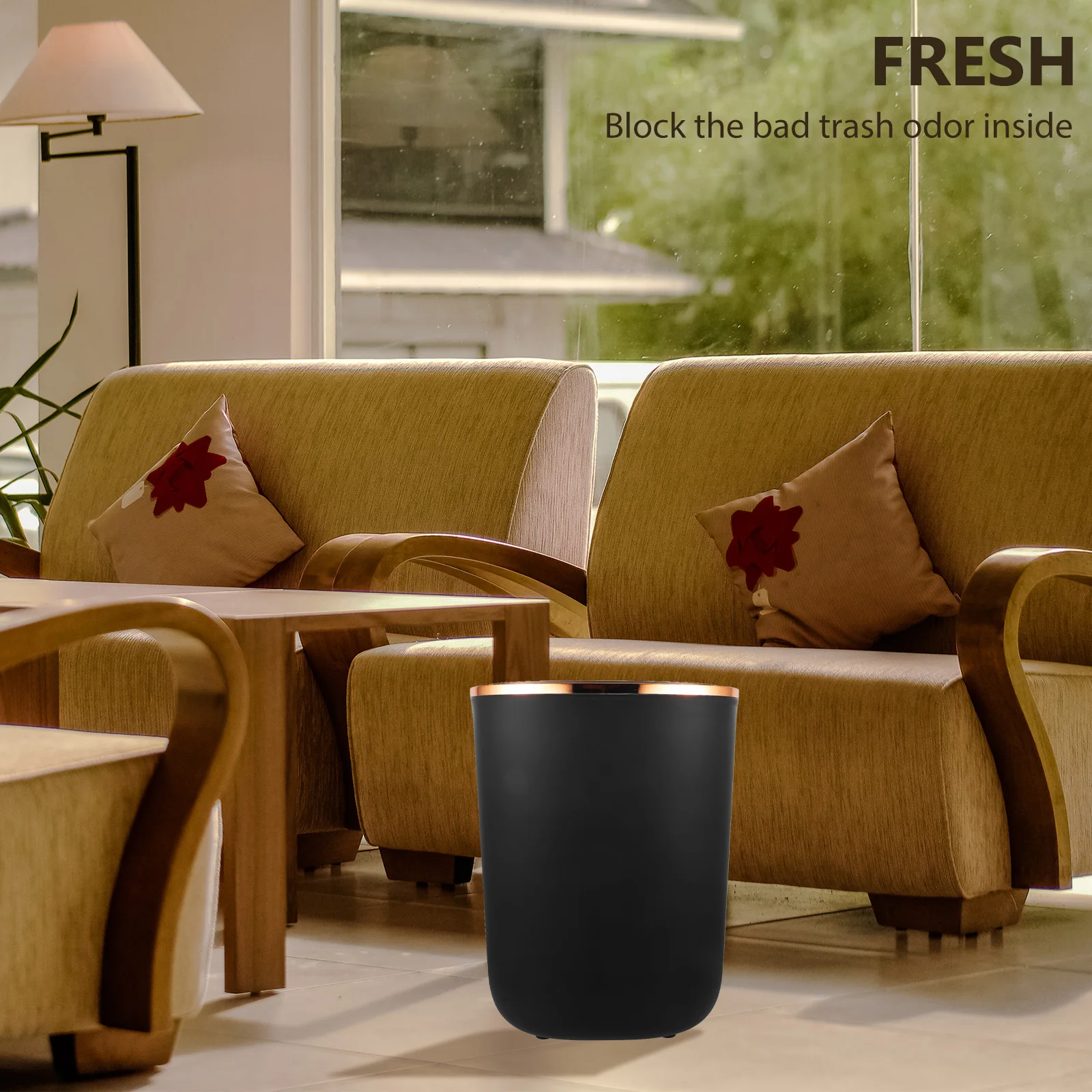 

Induction Trash Can Automatic Sensing Bathroom Garbage Can Lid Home Office Black Operated Small
