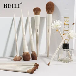 BEILI Professional Makeup Brush Set 15Pcs Suitable for Loose Powder Blush Eye Shadow Eyeliner Blending Highlight Soft Hair