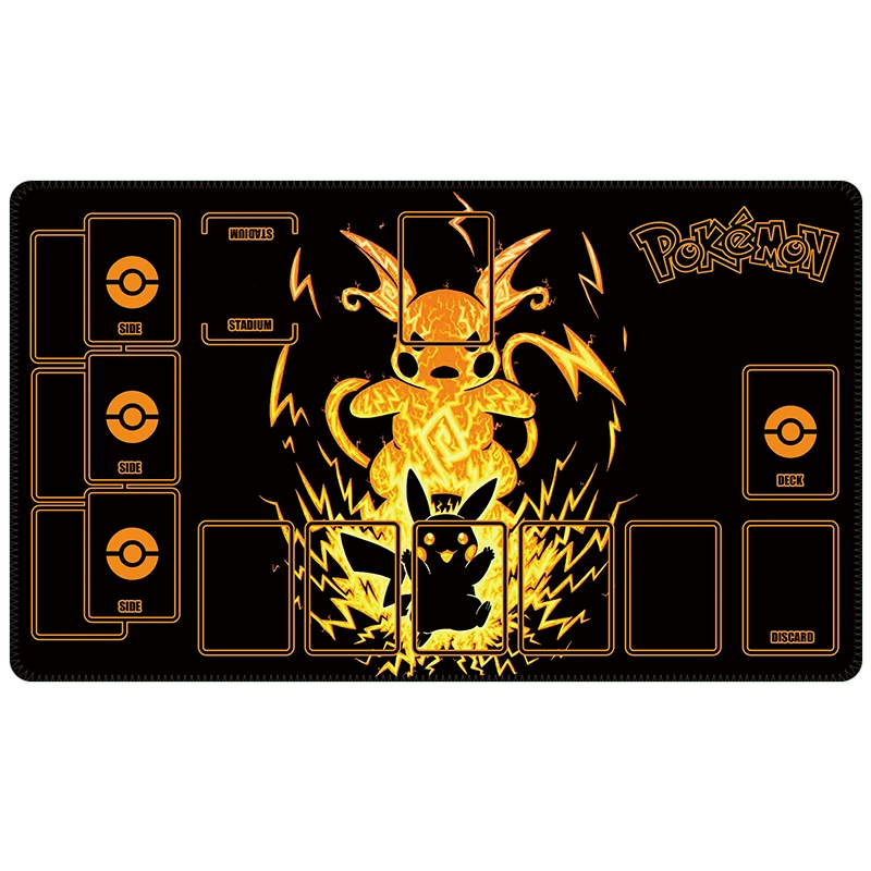 60*35*0.2cm Anime Pokemon GAME PTCG Dedicated Card PlayMat Battle Against Evolution Series Pikachu Charizard Collection Gift Toy