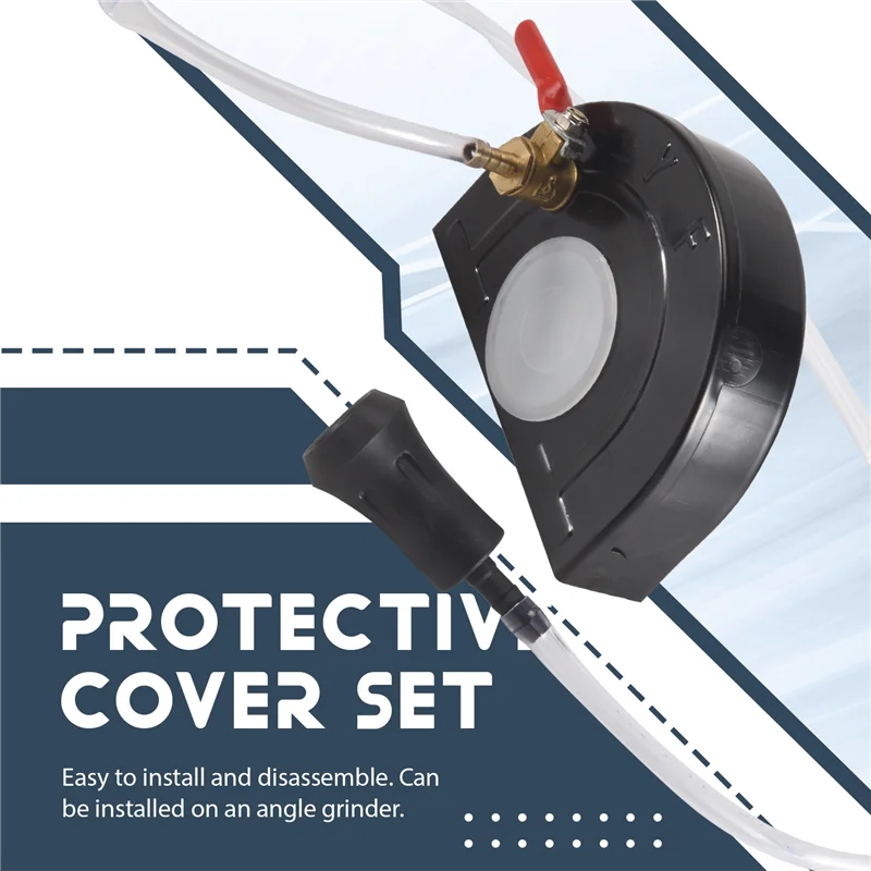 AA63 HOT Angle Grinder Shield Set Water Cutting Machine Base Safety Cover Dust Collecting Guard Kit Dust Shroud Protecter Cover