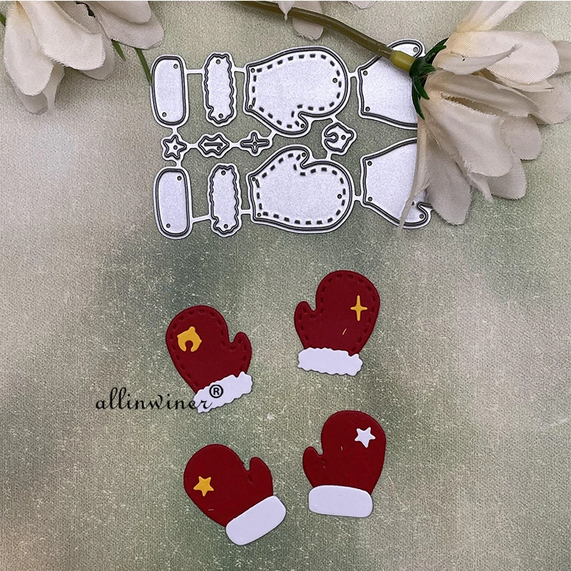 Christmas gloves cane Metal Cutting Dies Stencils Die Cut for DIY Scrapbooking Album Paper Card Embossing