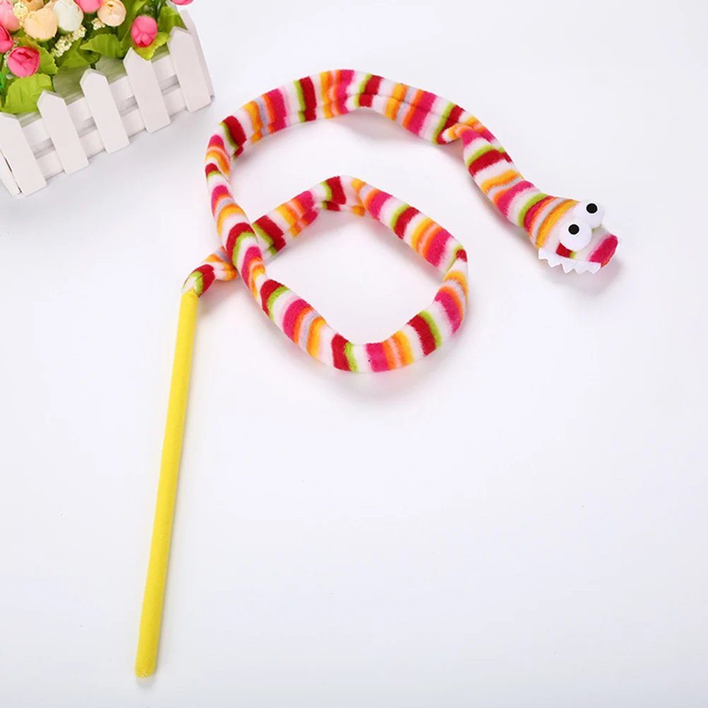 

Teaser Wand Cat Teaser Rod Rainbow Interactive Cat For Kitten Play Engagement Rod