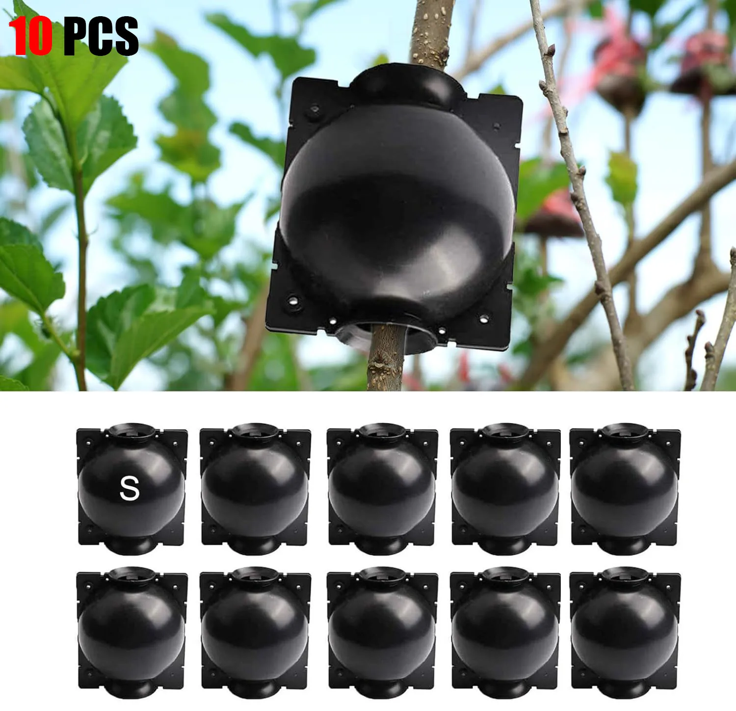 10Pcs Plant Growbox Grow Pots Reusable Propagation Root Growing Box Cuttings Grafting Gardening Seedling Pot Rooting Ball