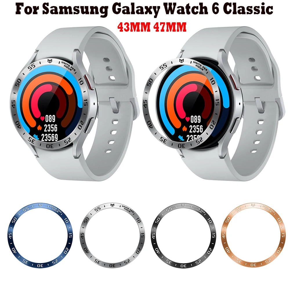 

Bezel Ring Cover for Samsung Galaxy Watch 6 Classic 43MM 47MM Stainless Steel Metal Frame Case Protector 6 Classic Accessories