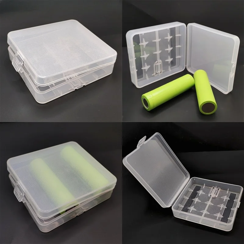 1pc pp fosco branco 18650 caixa de armazenamento de bateria para seção única pontiaguda estendida, cabeça plana única, seção dupla ou 4 peças