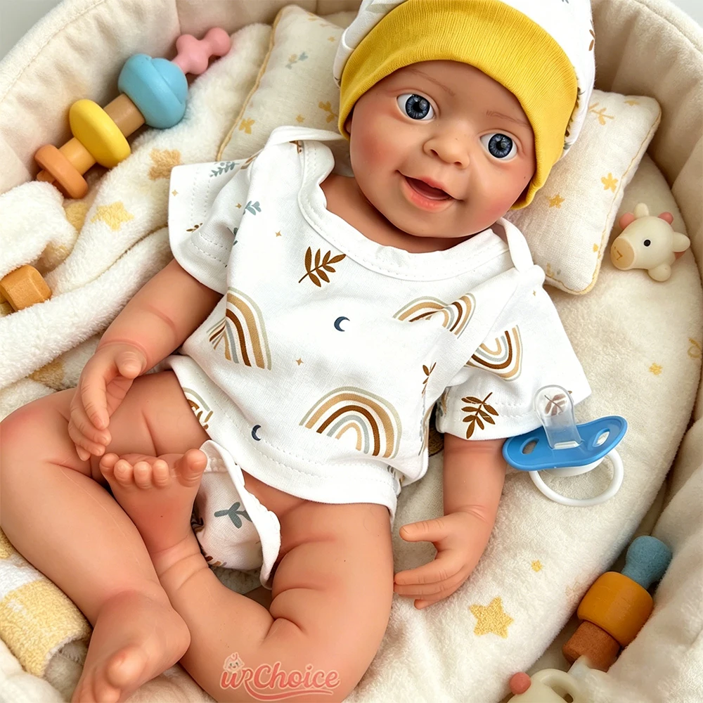 Reborn Baby Doll Silicone Realistic - 18Inch Hand-Painted Full Solid Silicone Reborn