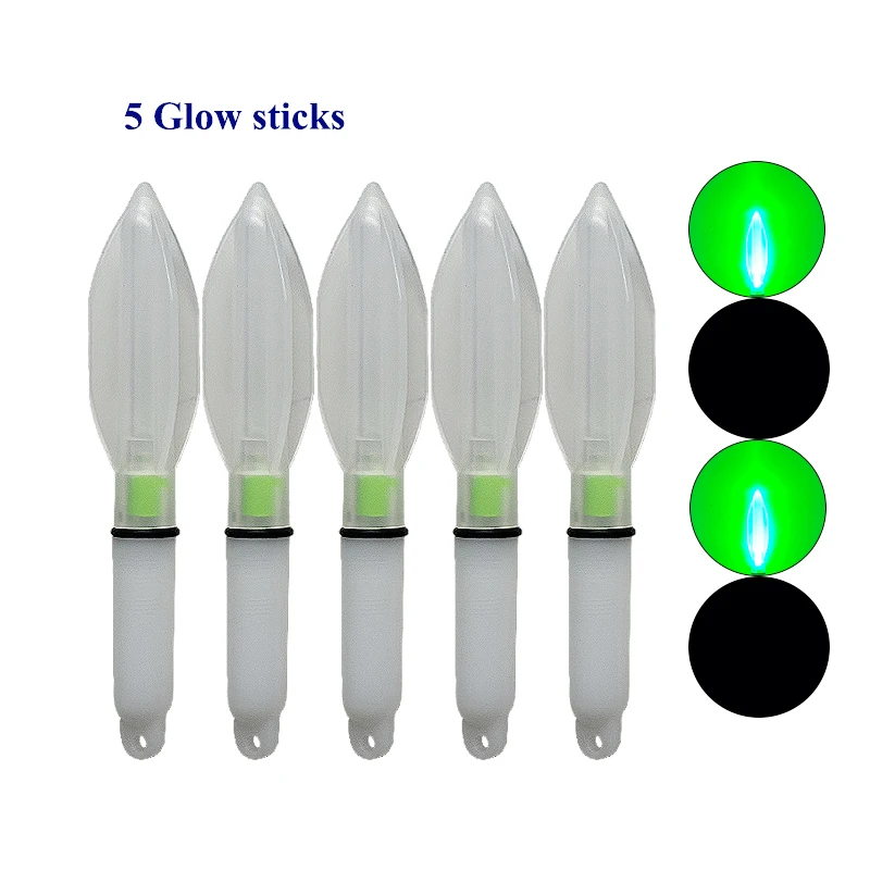 5PCS Luminous Light Stick Electronic Flicker Stick Sea Fishing Light Stick Ocean Bright Colorful Light Sticks Tackles NO Battery