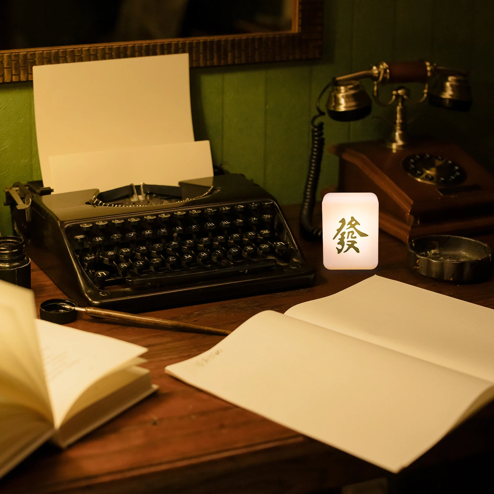 

Silica Gel Mahjong Night Light Rechargeable Mahjong Night Lamp Small Decorative Table Lamp Creative Design