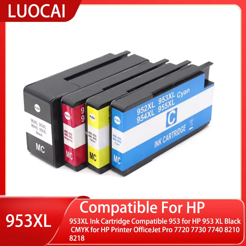 HP 프린터용 잉크 카트리지 호환 953, HP 953 XL 블랙 CMYK, 오피스젯 프로 7720 7730 7740 8210 8218, 953XL