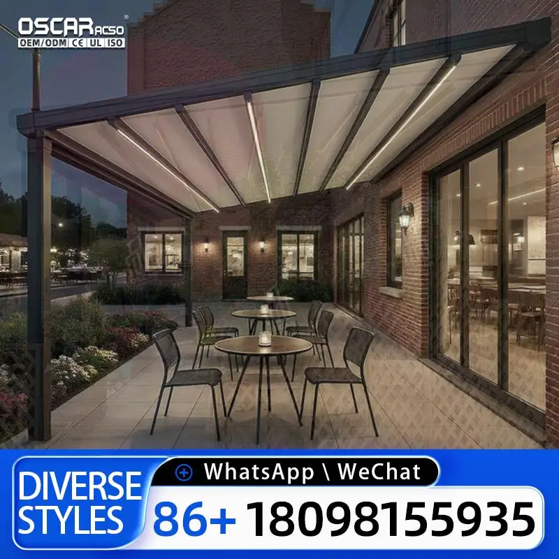 

Retractable Patio & Garden Canopy Sun Shade for Outdoor Use in Backyards and Patios Retractable Canopy Pergola