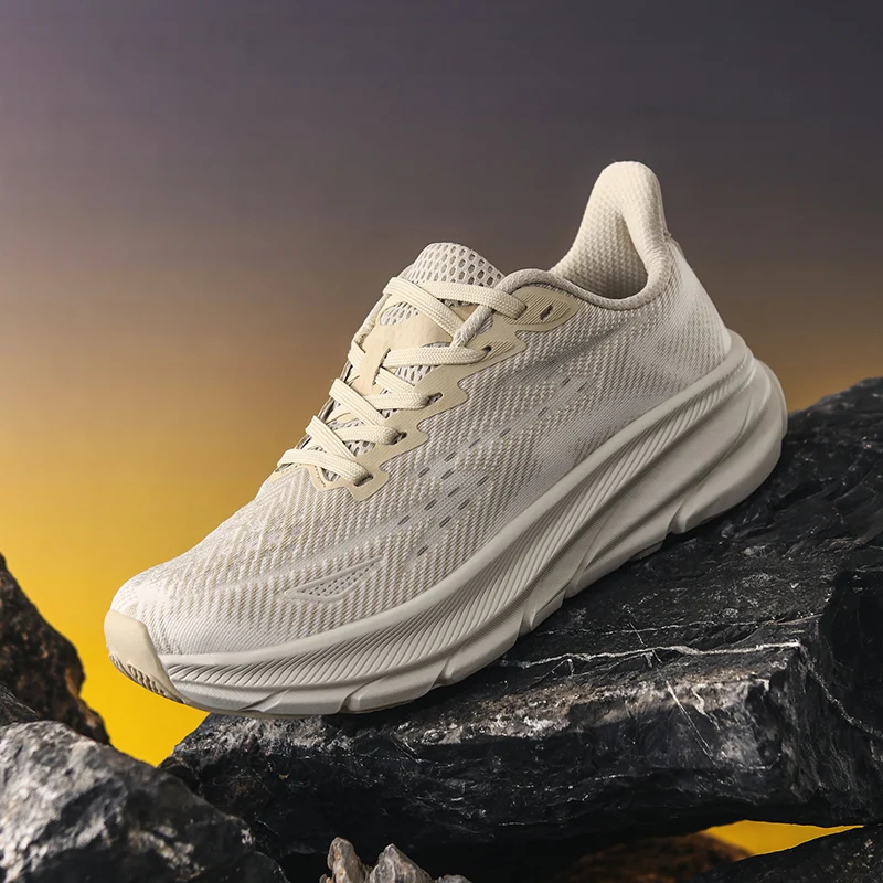 Zapatillas Deportivas de Malla Gris para Hombre y Mujer, con Suela Gruesa Acolchada, Transpirables, para Correr, Gimnasio y Entrenamiento