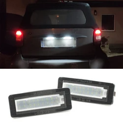 2PCS LED License Plate Lights With Canbus Controller White For Smart Fortwo Coupe Cabrio 450 451 Car Signal Lights Accessory