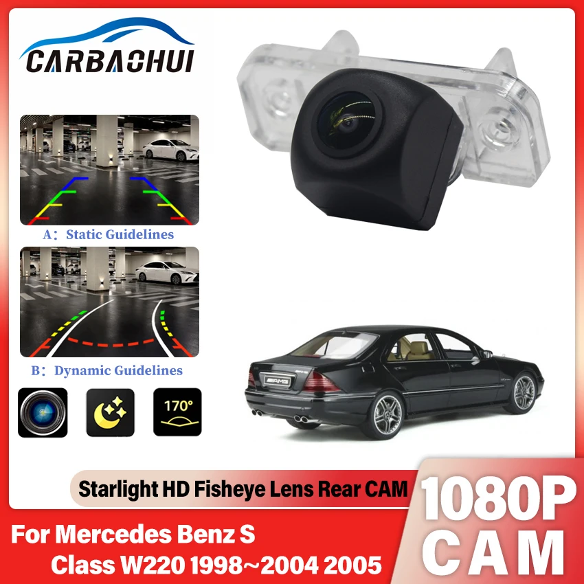Auto Rückansicht Kamera Für Mercedes Benz S Klasse W220 1998 ~ 2005 CCD Full HD Nachtsicht Wasserdichte Rückfahr parkplatz Kamera