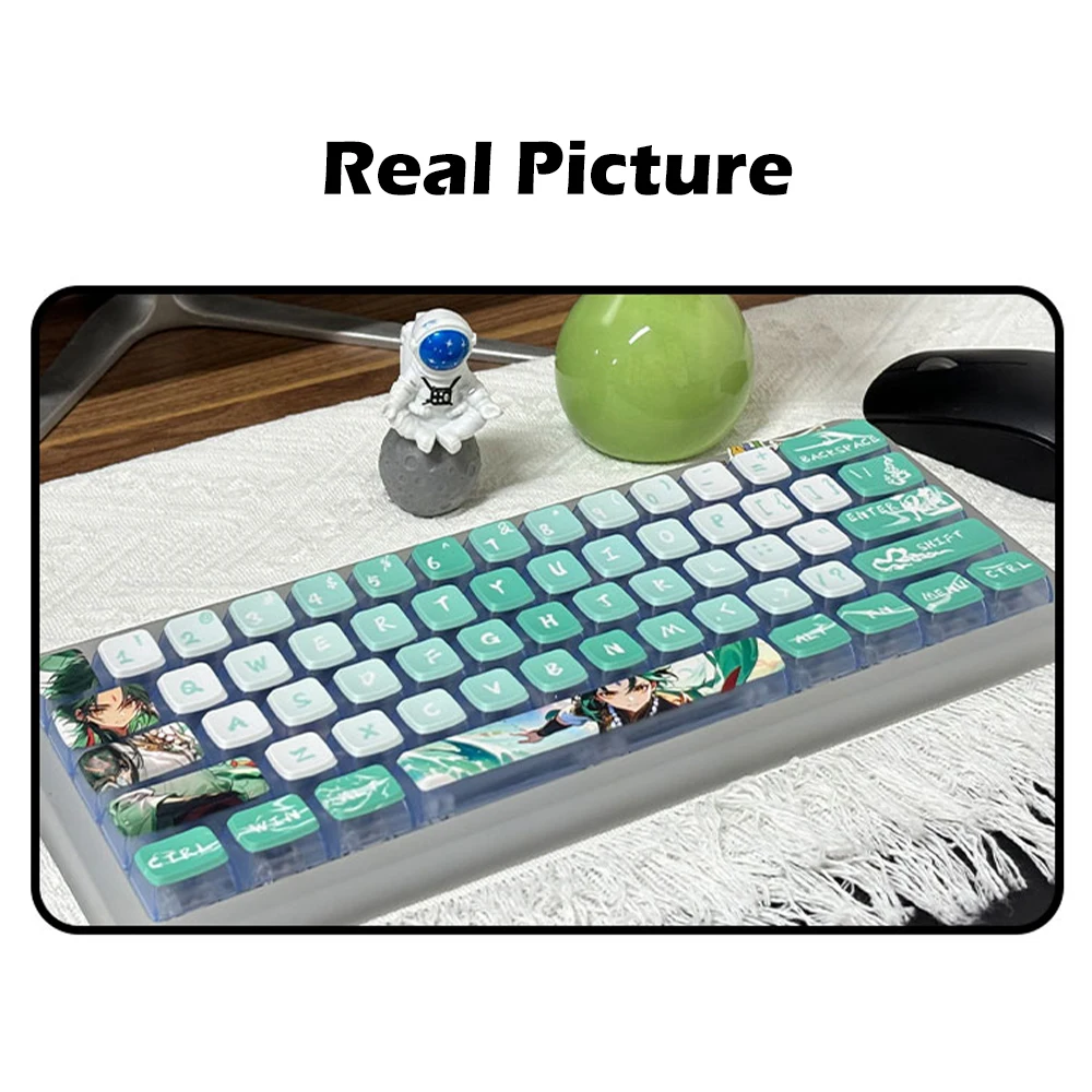 Genshin-teclas de impacto para Gamer, Teclado mecánico con retroiluminación, transparente, Xiao Kep, Hutao Beelzebul Nahida