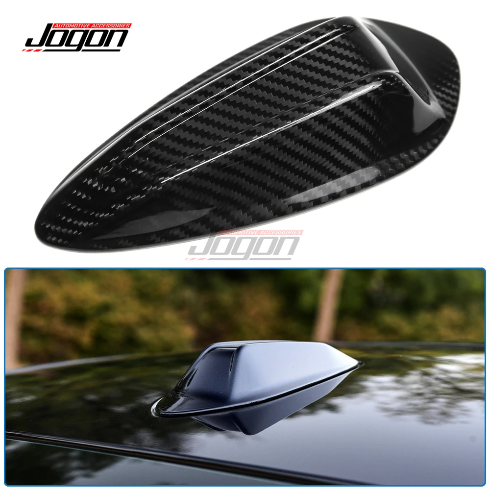 Carbon Fiber Car Roof Shark Antenna Signal Aerials Stickers Fin Cover Trim For BMW 3 Series i3 4 Series i4 2023 2024 2025