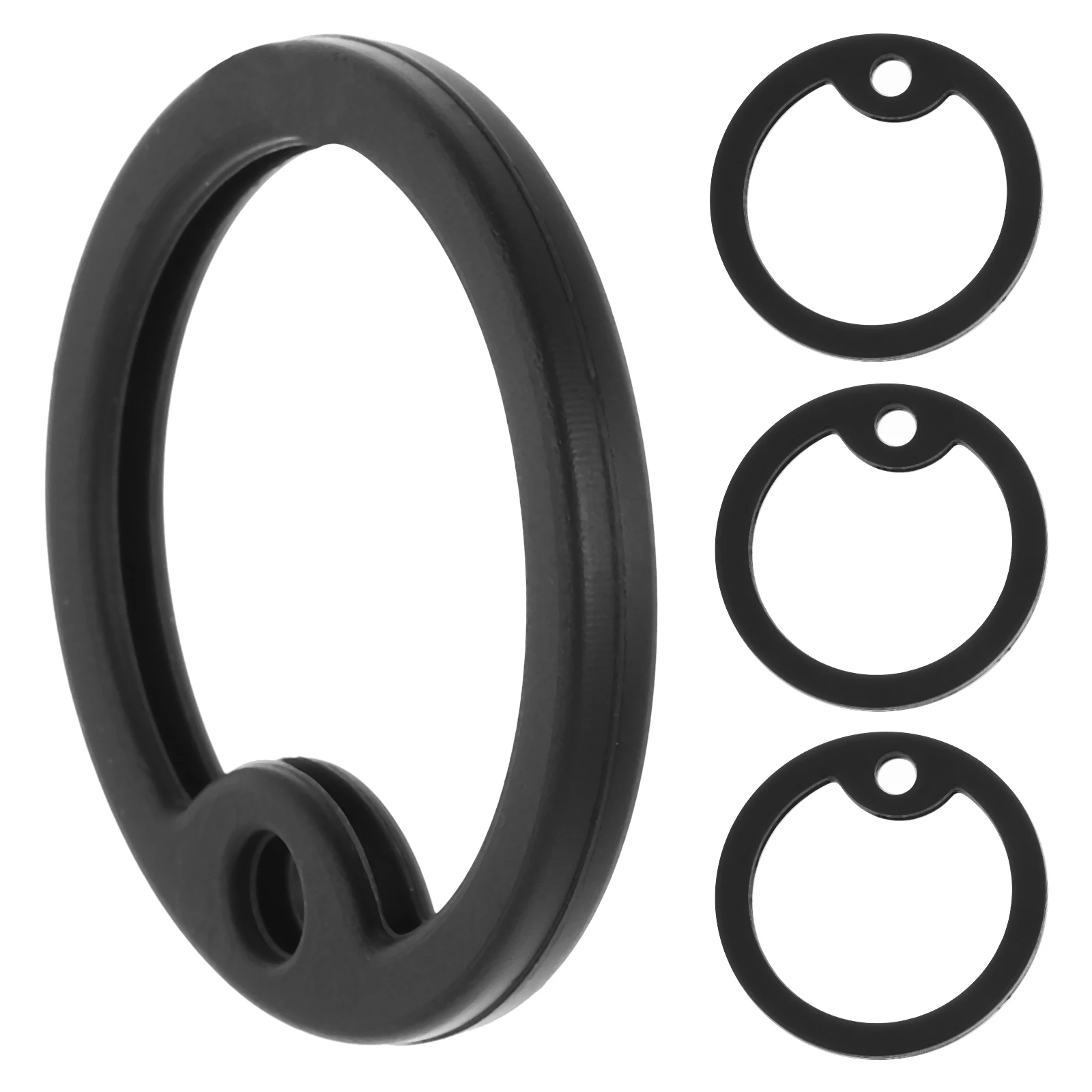 

4 pcs Dog ID Tag Silencers Silent Black Silicone No Sound Travel Durable Rubber Protect Edges Reduce Noise Dog Accessories Pet