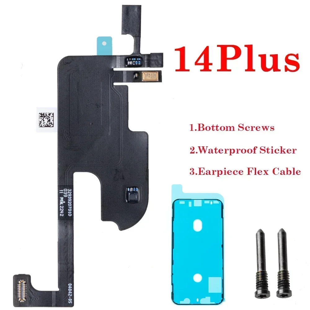 Earpiece Proximity Light Sensor Face Recognition Function Ribbon Flex Cable for IPhone  14 Plus Pro Max NO Speaker