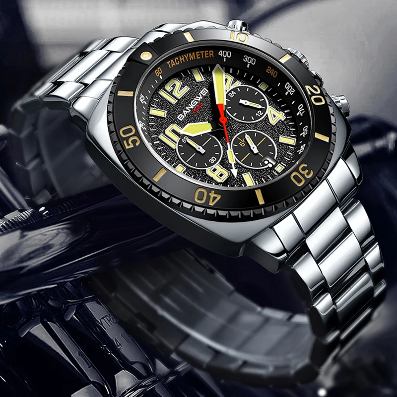 LIGE оригинальные кварцевые часы для мужчин, модные роскошные повседневные водонепроницаемые мужские часы из нержавеющей стали с хронографом и календарем