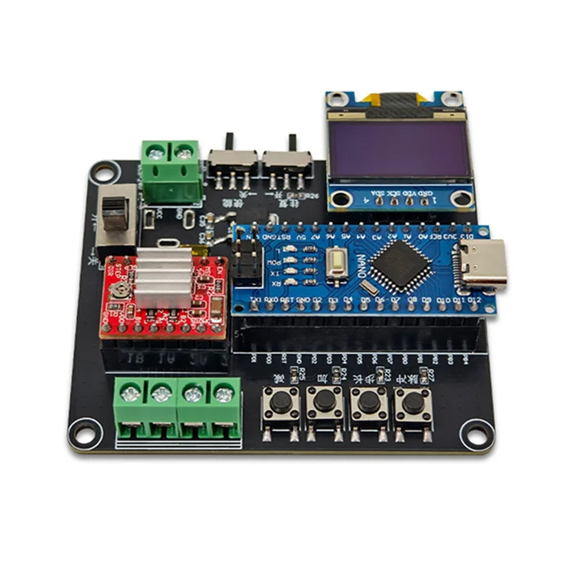 

B04C-Atmega328p Модуль шагового двигателя A4988 Модуль драйвера шагового двигателя Вход постоянного тока 5-24 В