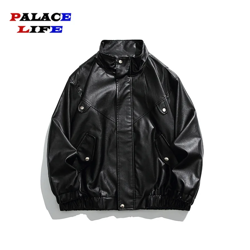 

Winter Men's Leather Jacket Coats Vintage Bomber Jackets Women Oversize Casual Baseball Jacket Hombre Varsity Fashion Streetwear