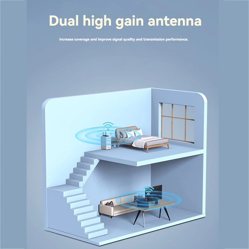 НОВИНКА-1800 Мбит/с Wi-Fi 6 USB-адаптер 5G/2,4 ГГц Wi-Fi Беспроводная сетевая карта Антенна с высоким коэффициентом усиления