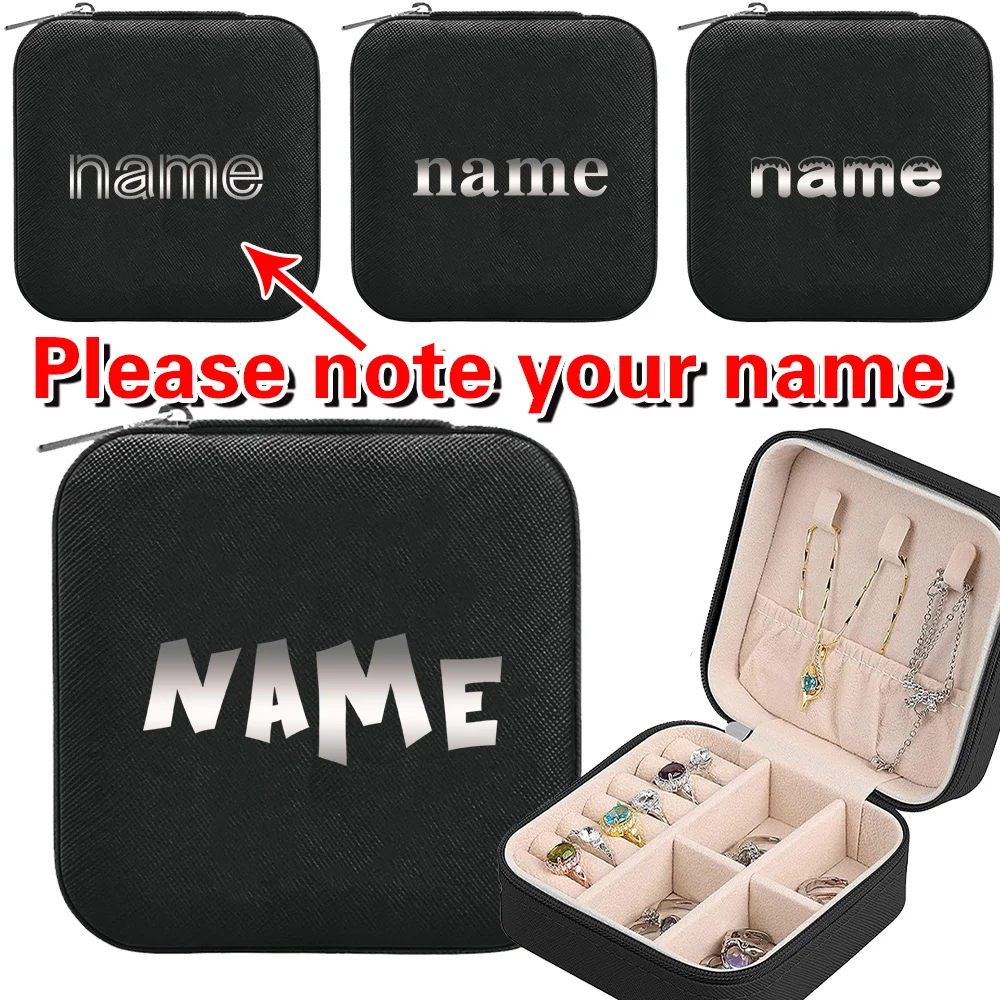 Personalized Customized Name Jewelry Dustproof Storage Box Portable Jewelry Organizer Display Case Classic Fashion Storage Box