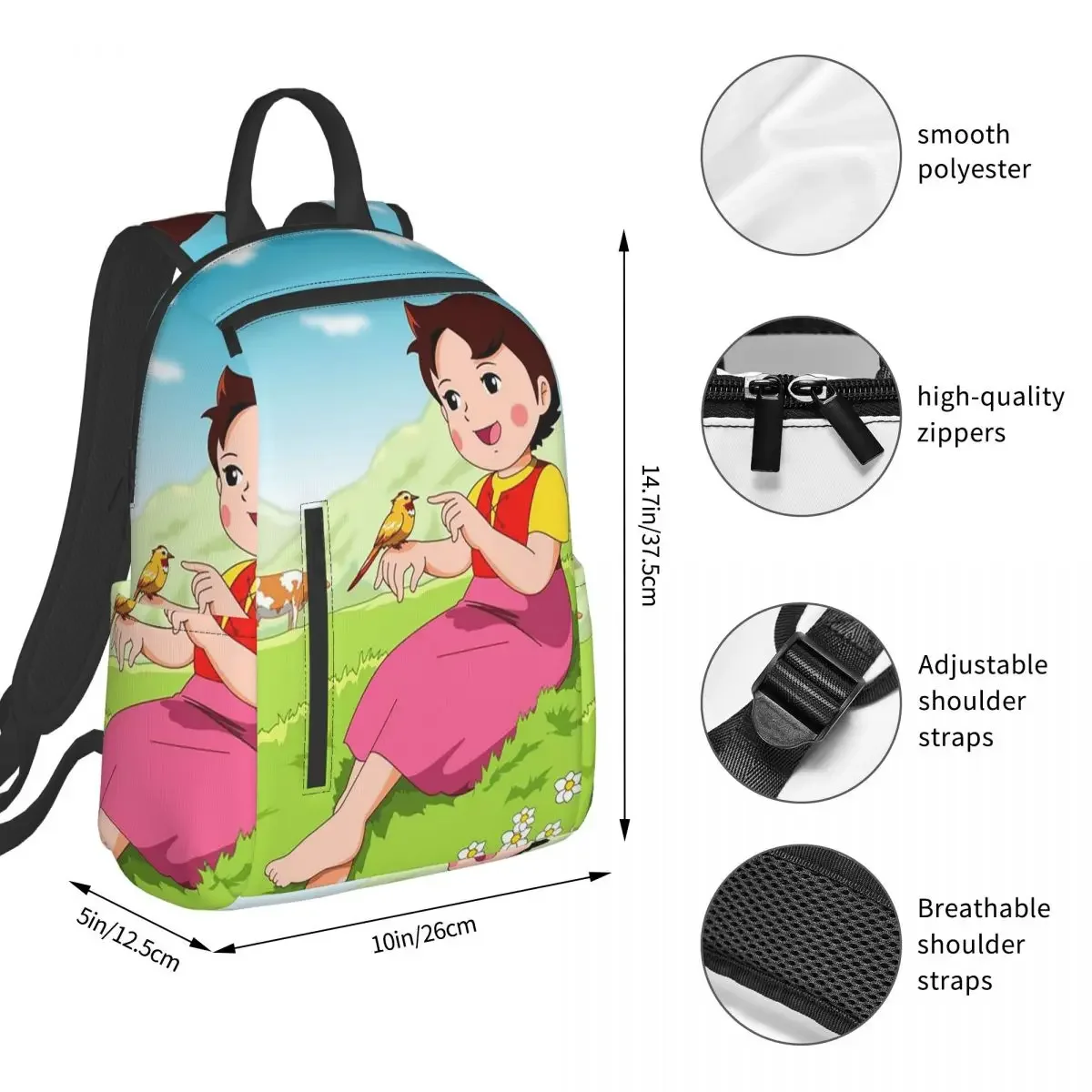 Heidi Backpack Student BookBag Kids School Bag Computer Shoulder Bags Boys Girls
