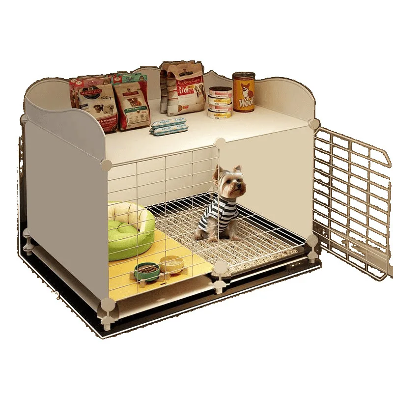 

Dog cage for small dogs, one room, one living room, one bathroom, large space with toilet, separate kennel
