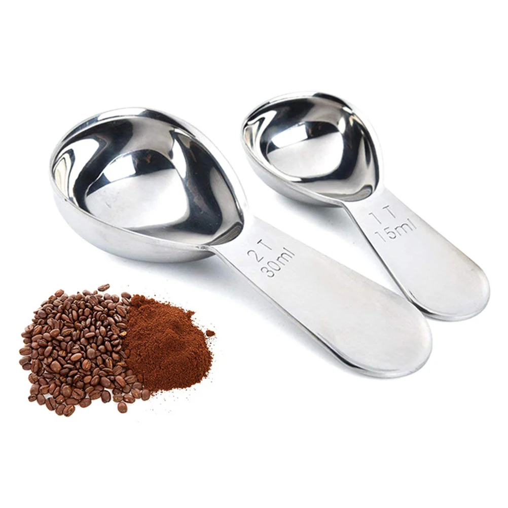 15 مللي ملعقة قياس القهوة من الفولاذ المقاوم للصدأ مقاومة للصدأ عالية البولندية لمسحوق الحليب الشاي السكر الخبز الصودا قياس المطبخ