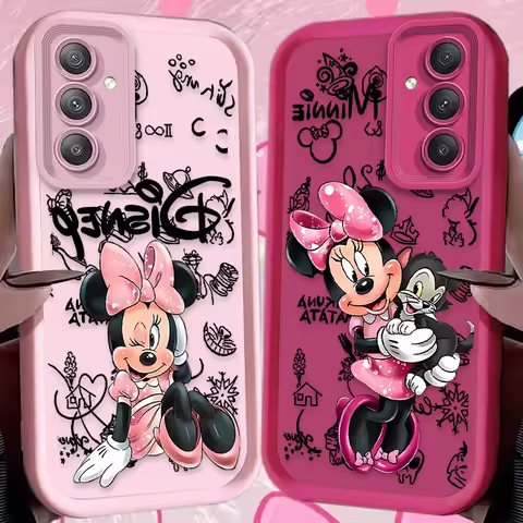 Disney Cute Minnie Mouse Case for Samsung Galaxy A35 A55 A15 A25 A16 A06 A05 A05S A24 A13 A23 A12 A22 A32 A52 A71 A51 4G Cover