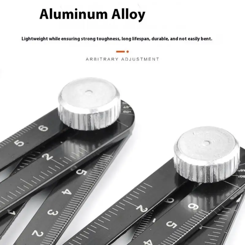 652F Aluminum Perforated Template Tool Tile Opening Locator Measuring Ruler