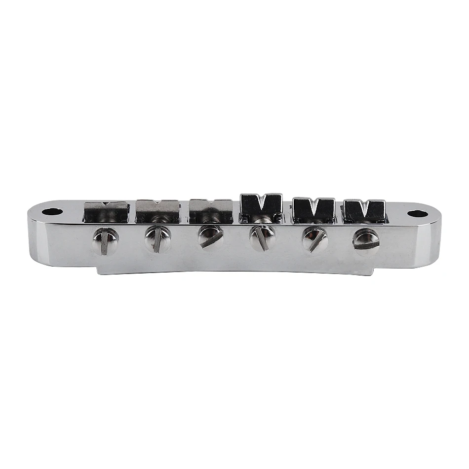 E-Gitarren-Brücke mit festem Sattel, 6 Saiten, Chrom, ABR-1-Stil, Tune-O-Matic-Brücke für ABR LP SG EPi E-Gitarre – Detail 8