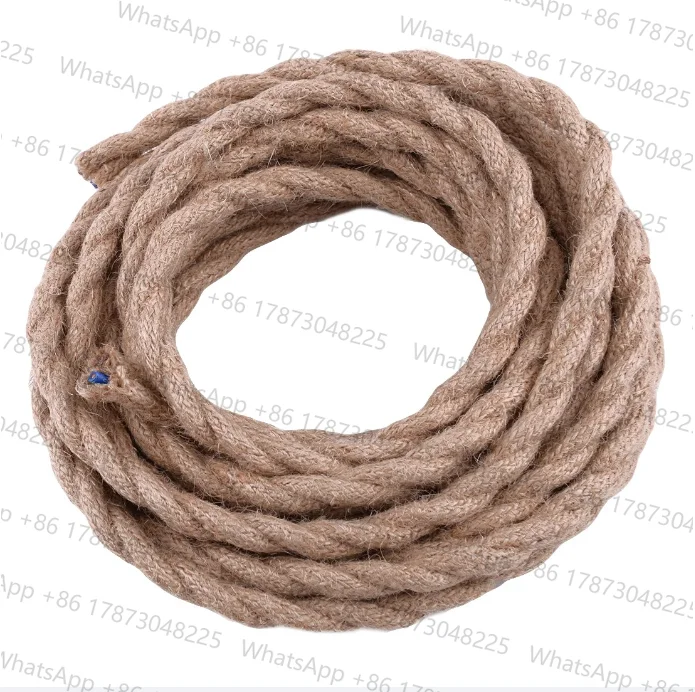 5 Meters 2x0.75 Vintage Retro Twisted Braided Woven Electric Wire Rope Cable 100-240V 250W