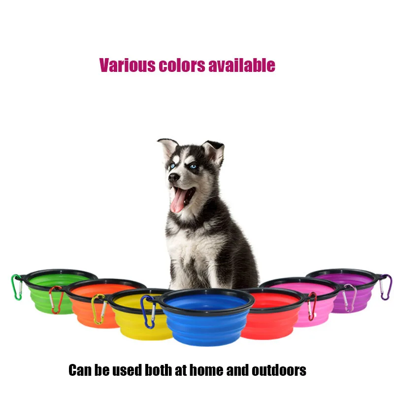 

PARKER Foldable Portable Dog Food Bowl with Hook For Outdoor Drinking Travel Products Dog Food Water Bowl Pet Outdoor Products