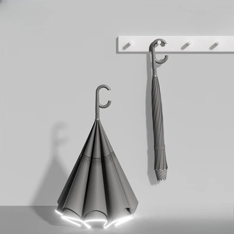 

Reverse umbrella Long handle Double layer straight handle Reverse umbrella Women's large oversized double umbrella Men's