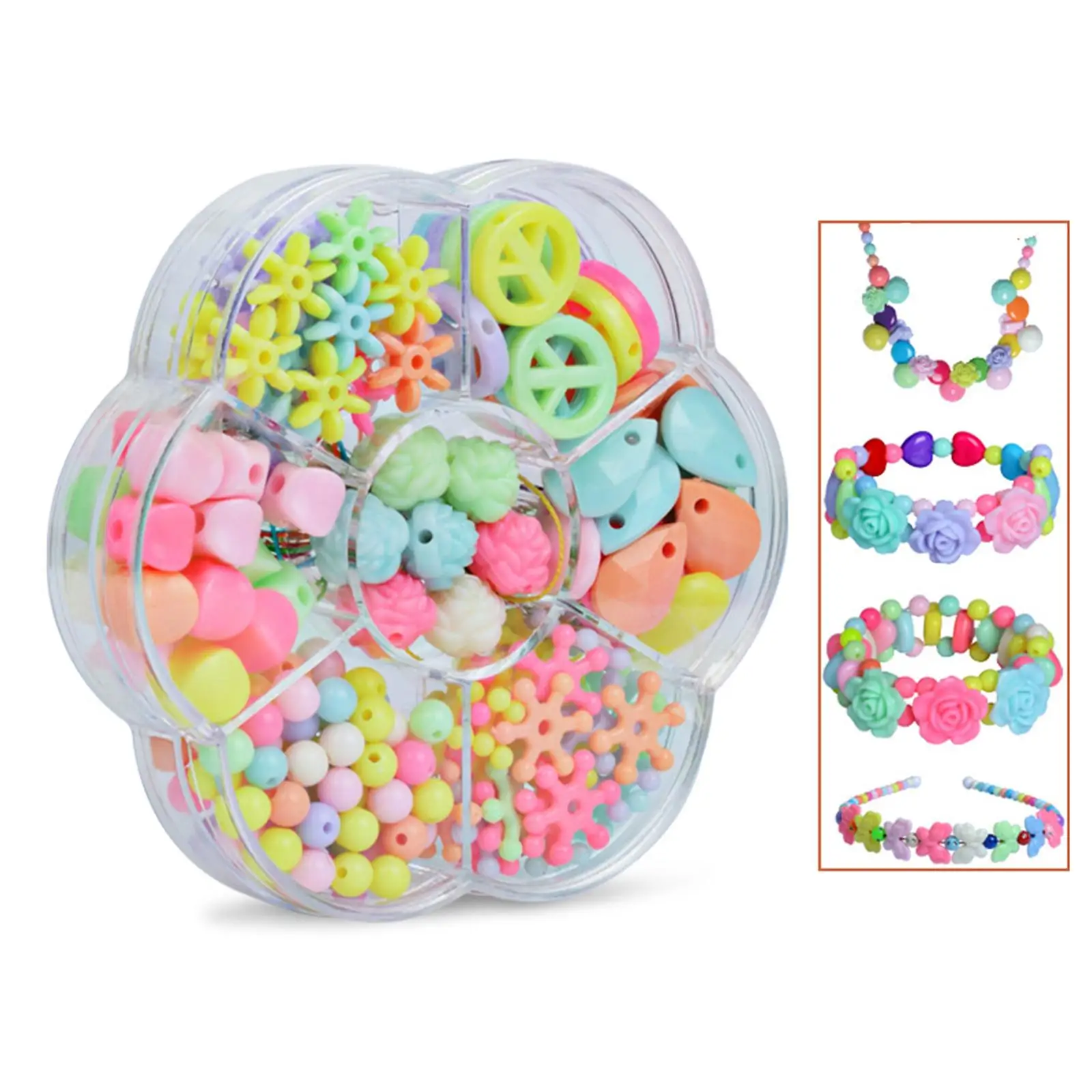 DIY Bead Set Jewelry Making Kit for Kids Girl Pearl Beads for Bracelets Rings Necklaces Creativity Beading Kits Art Craft