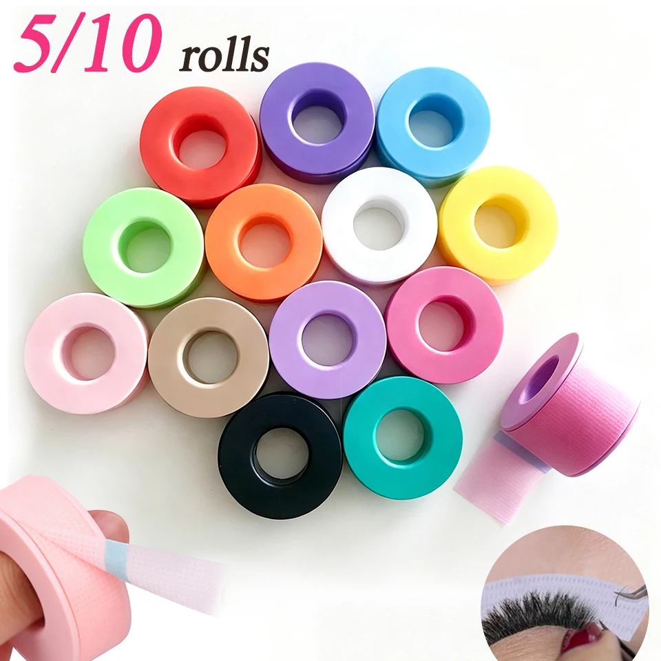 5/10 Stück nicht gewebtes Silikon-Gel-Klebeband für empfindliche Haut, atmungsaktives Augenpflaster, Wimpernverlängerungs-Make-up-Zubehör – Detail 1